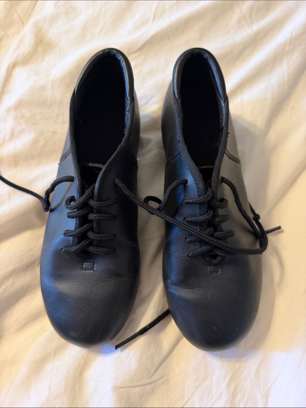 Kids Black Lace-Up Jazz Boots for Dance
